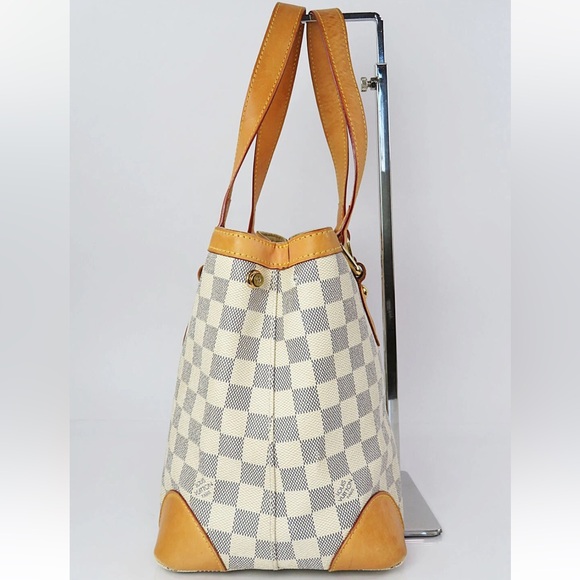 Louis Vuitton Tan and Cream Checkered Tote - Picture 3 of 16